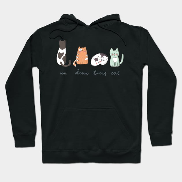 Funny Cute French Cats Hoodie by bullshirter